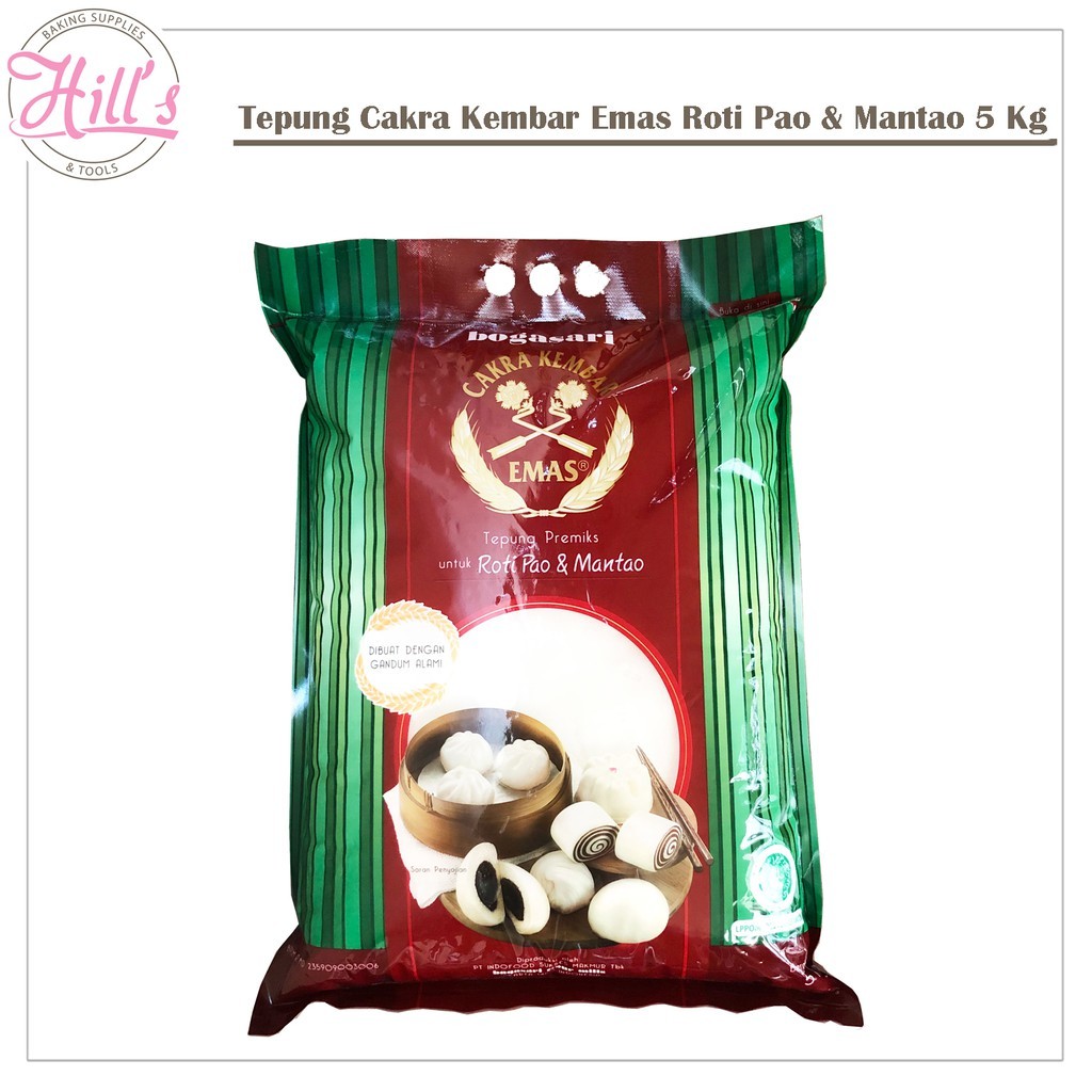 

CAKRA KEMBAR EMAS PAO DAN MANTAO 5 kg / TEPUNG BOGASARI 5kg