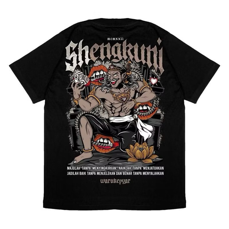 Kaos Shengkuni Jawa Tshirt Pewayangan Jawa Kaos Pria Wanita