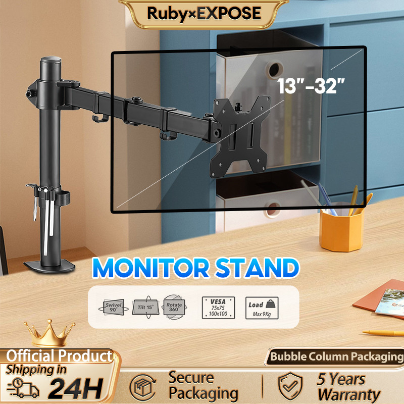 Bracket Monitor TV LED LCD Monitor PC Gas Spring 17-32" Monitor Stand 360° Adjustment TILT SWIVEL