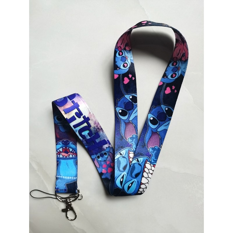 

New 1 pcs Disney stitch Lanyards Keys Neck Strap For Card Badge Key Chain Lanyard Key Holder DIY Hang Rope Keyrings
