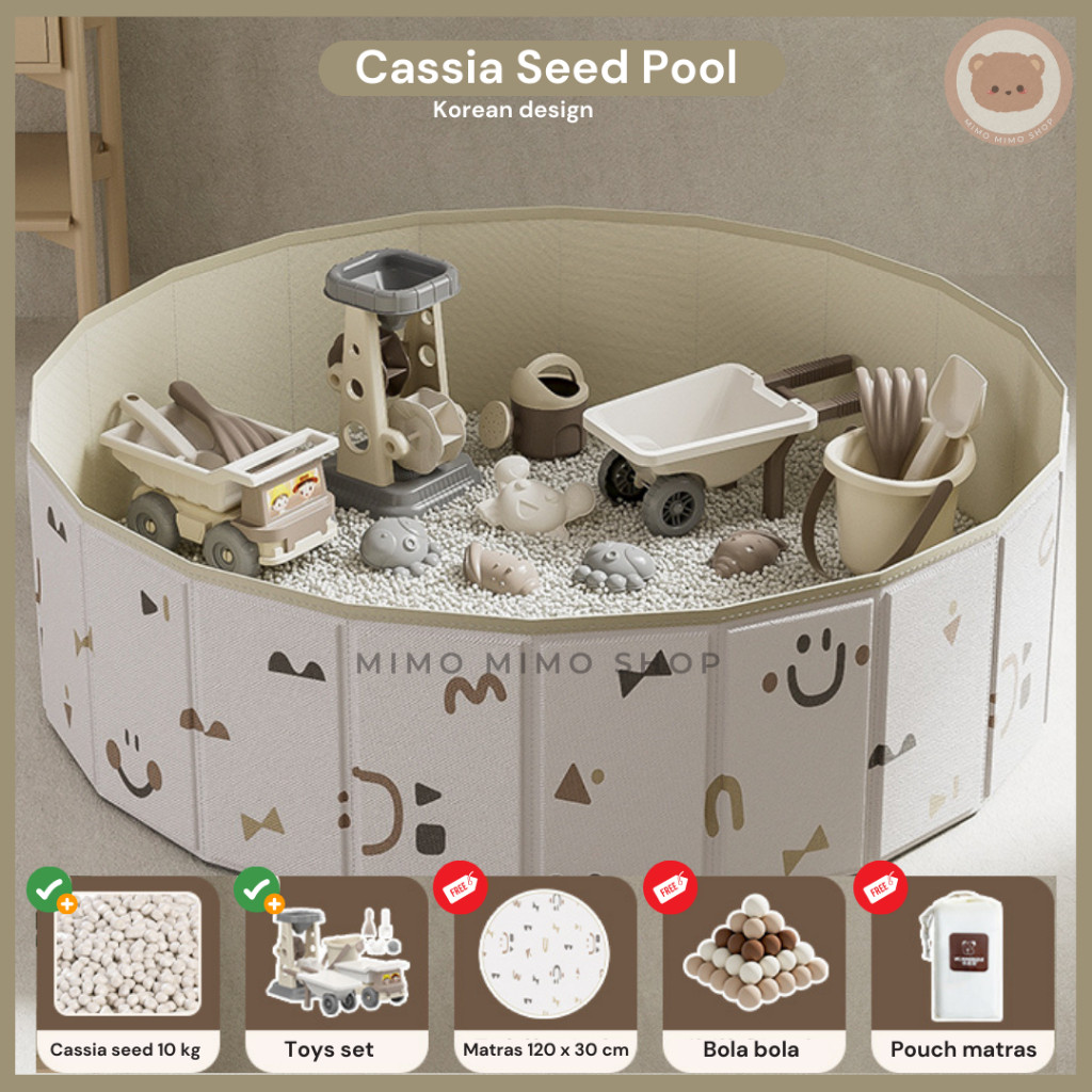 Cassia Seed Sand Pool - Kolam Pasir Batu Cassia Seed Mainan Motorik Anak Wammebear