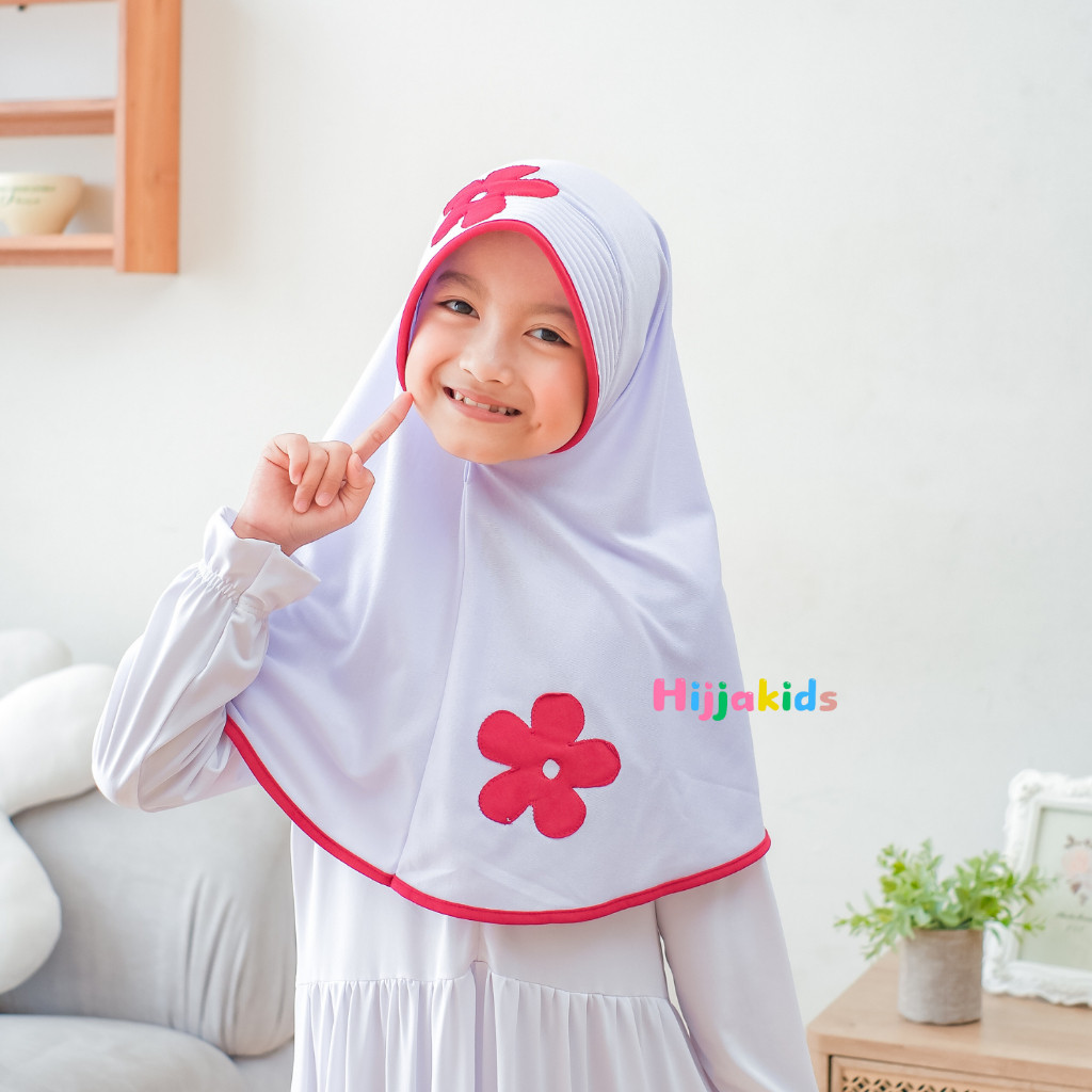 COD jilbab anak vania 6-9thn / hijab anak sekolah sd bunga vania