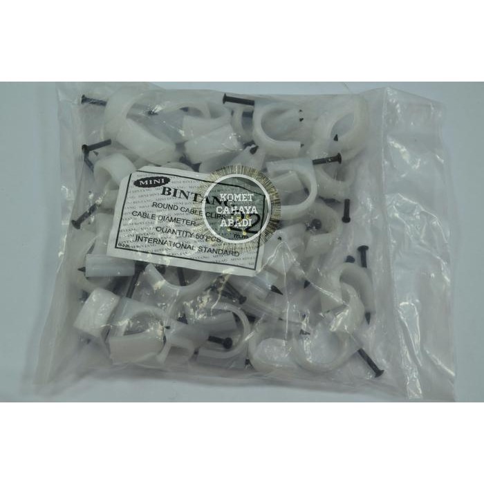 Klem Kabel Paku Beton / Clip Kabel / Paku Klem No 22mm 50