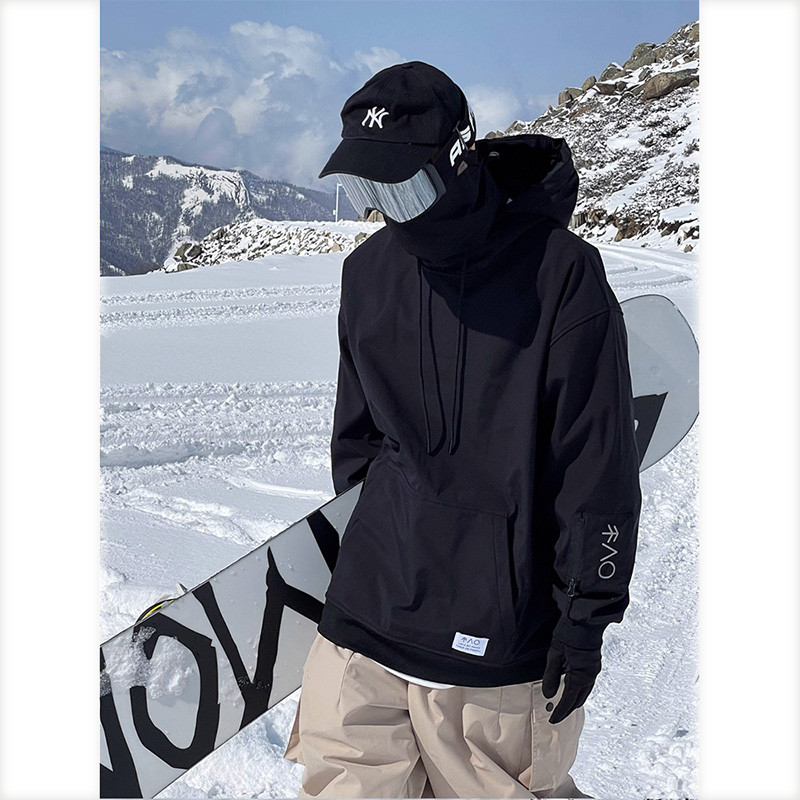 6 Color Oversize Ski Hoodie Men Women Warm Windproof Waterproof Snow Hoodie Ski Jacket Snowboarding 