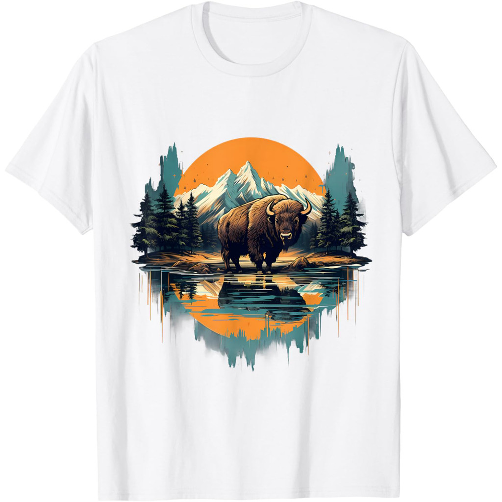 Kaos Oblong Casual Dengan Motif Sapi