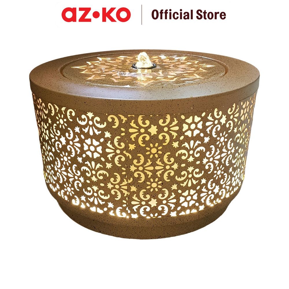 AZKO Arthome 25 cm Hiasan Air Mancur Bubbling Led Flower Fountain Decoration Aksesoris Taman Dekoras