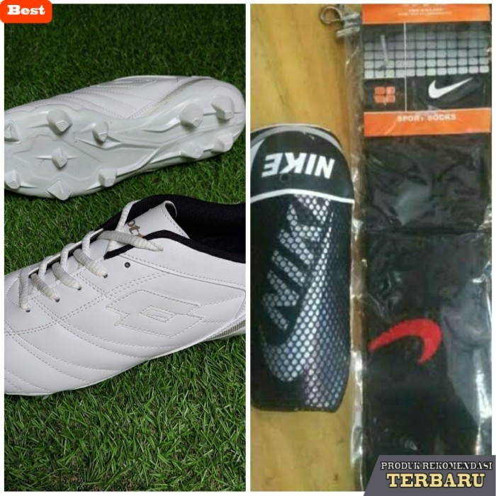 rekomendasi sepatu bola untuk kaki lebar COD Paket Lengkap Sepatu Bola Lotto Size Jumbo Ukuran 43 44
