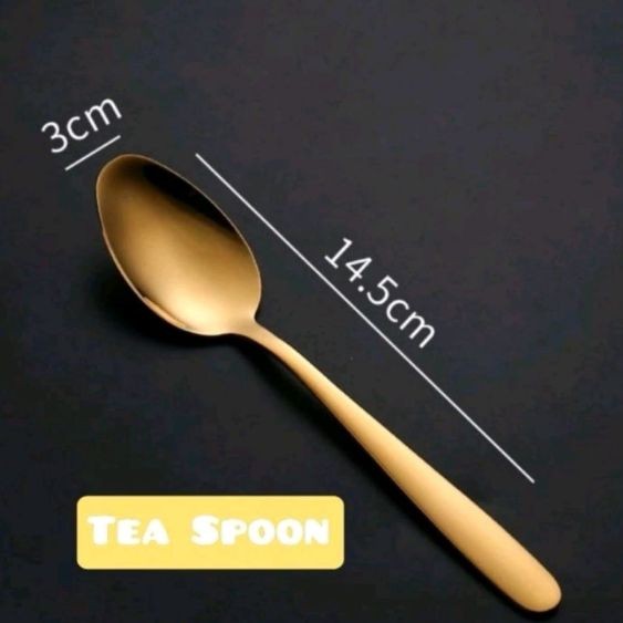 Tea Spoon - Gold Sendok Teh Kue Stainless