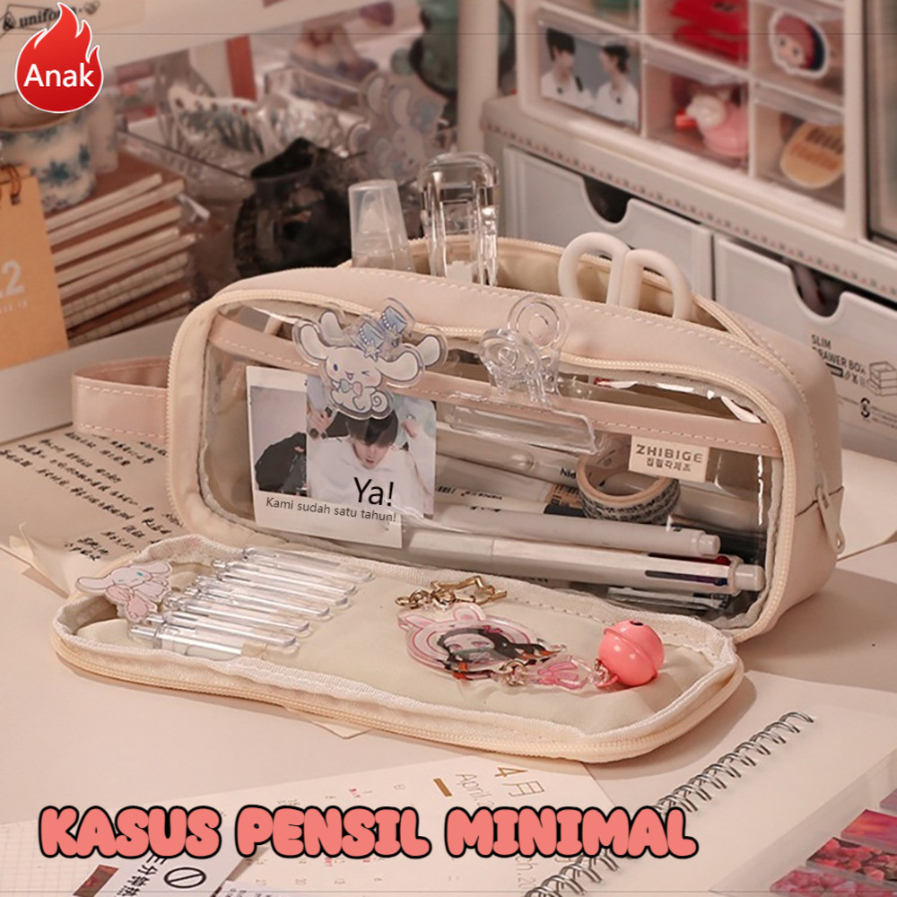 

Anak-Anak Tepak/tempat pensil transparant Import Kotak Pensil Kawaii Kapasitas Besar Kotak Pensil Pensil Lipat Kotak Pensil Pensil untuk Anak Perempuan Alat Tulis Siswa Kantor Perlengkapan Sekolah Perlengkapan Sekolah