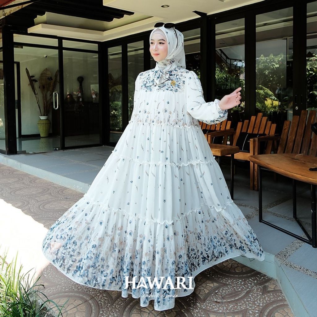 DF56TR HAWARI - SET HIJAB SABRINA SERIES GAMIS MUSLIM WANITA