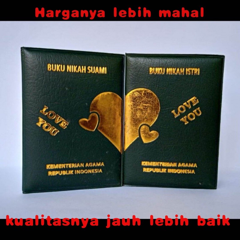 

Kualitas tinggi 2 Pcs Sampul Buku Nikah Suami/Istri Hard Cover