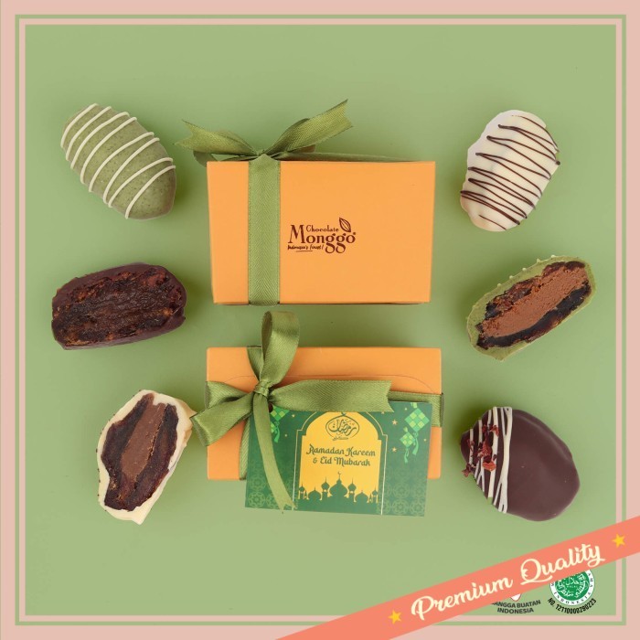 

Hampers Lebaran Unik Lucu Murah Keren buat Pacar / Chocolate Monggo | Kurma Ramadan Praline 16pcs| Gift Parsel Lebaran - Choco Kurma6pc