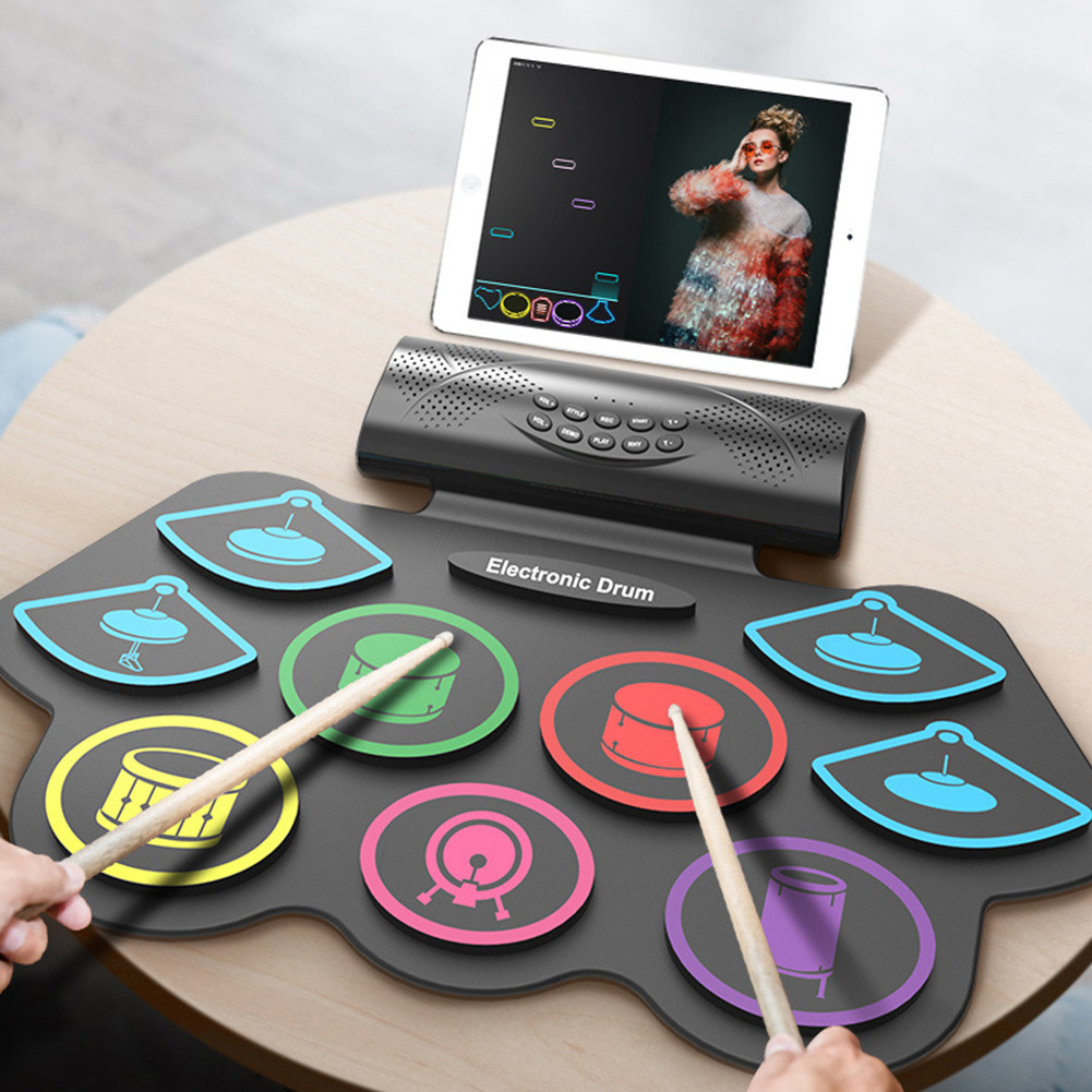 MD862MC Electronic Drum Roll-Up Drum with Drumsticks Electronic Drums Sticks Electronics Musical Dru