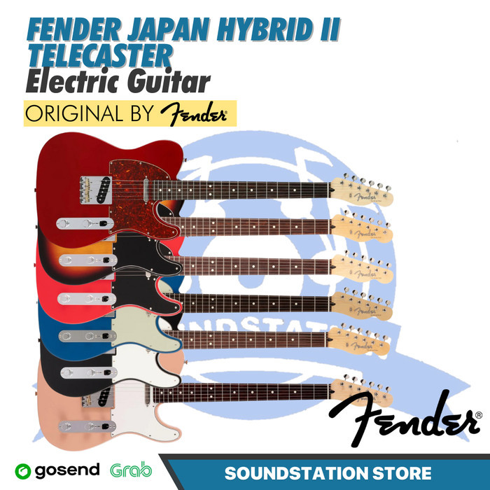 Fender Japan Hybrid II Telecaster Electric Guitar, RW FB - Gitar Elektrik