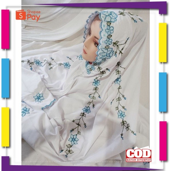 [PREMIUM ORIGINAL] MUKENA TERUSAN SANTRI BORDIR BAHAN POLINO | MUKENAH LAJUR/LANGSUNG REMAJA MUKENA 