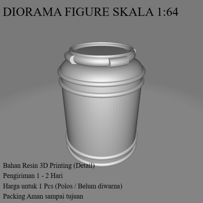 Diorama Hotwheels Oil Drum / Drum Oli model 6 - Skala 1/64 Miniatur Diecast