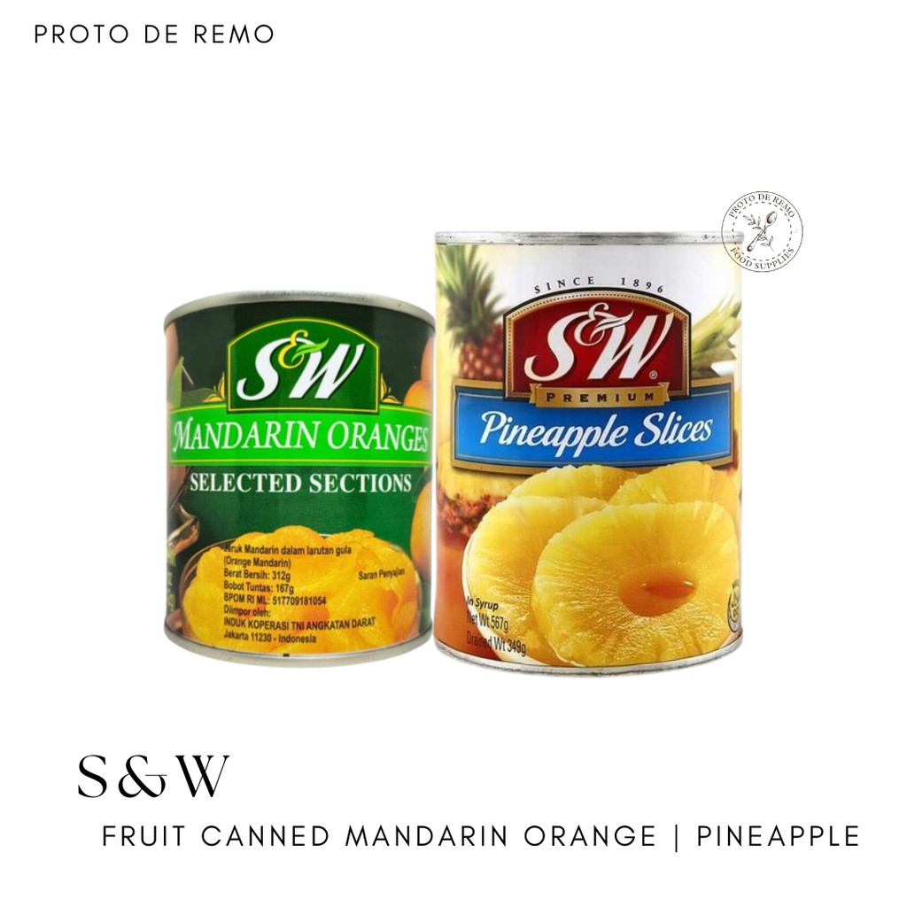 

S&W Fruit Canned Pineapple Slices - 567GR | Mandarin Orange - 312GR