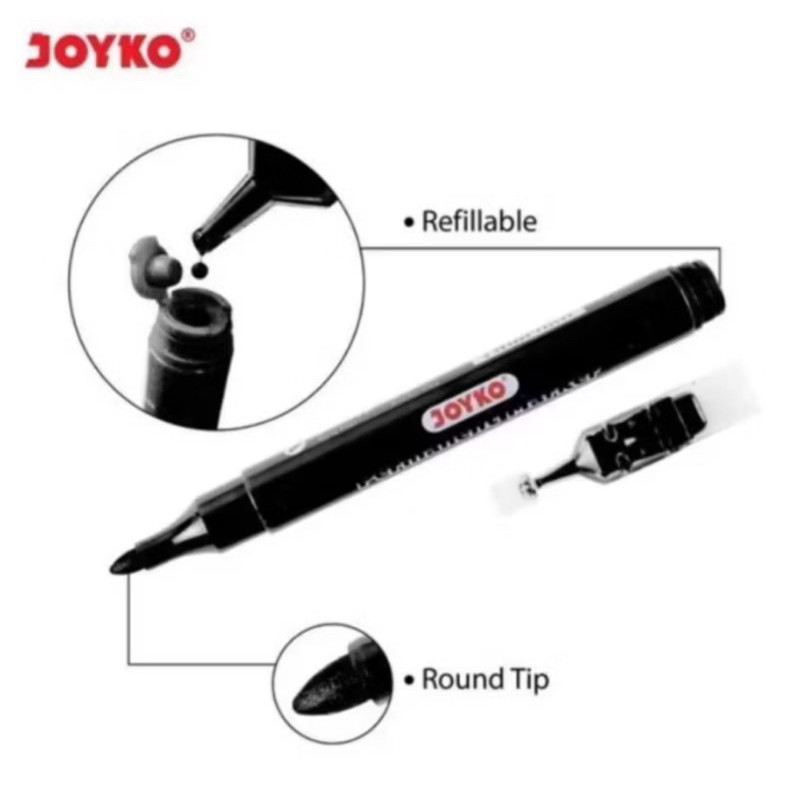 

Grosir Spidol Permanent Marker PM-34RF Joyko - ISI 12 Pcs