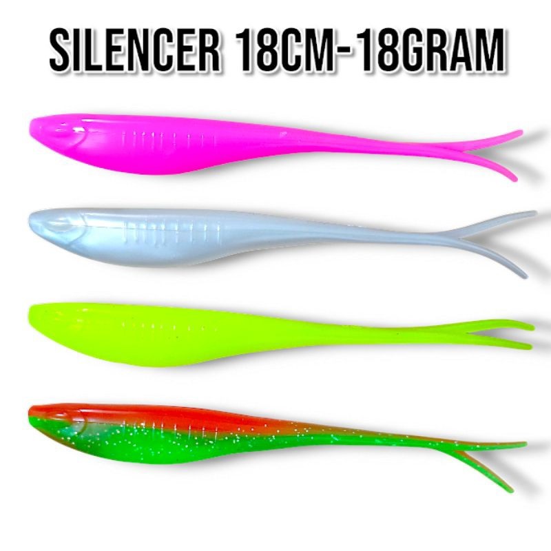 1PCS SILENCER 18CM.18GRAM. UMPAN CASTING TOMAN