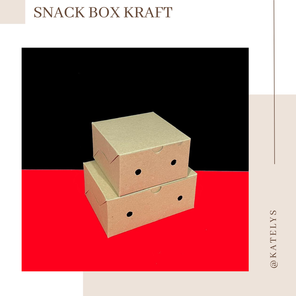 Dus Snack Box | Tempat Snack Kraft | Box Hadiah Snack Makanan