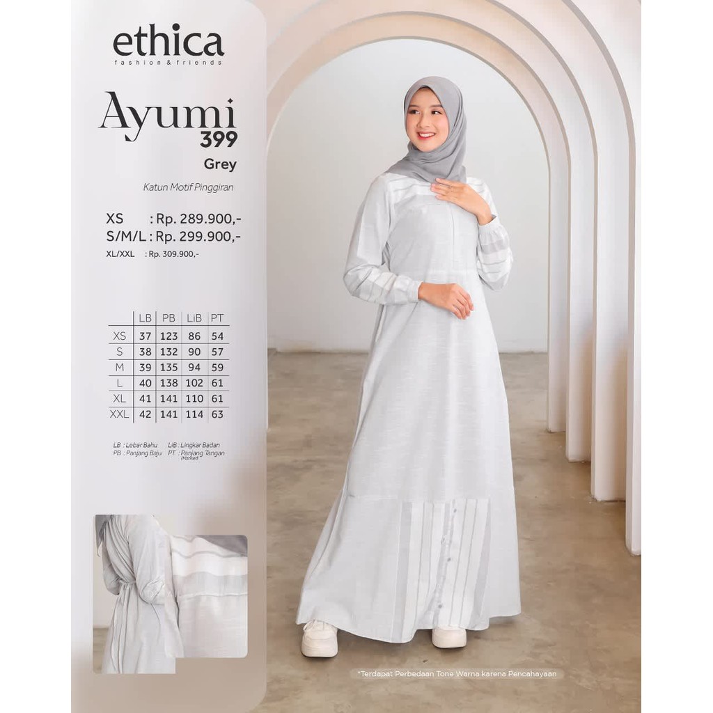 ETHICA GAMIS DEWASA  AYUMI 399  GREY