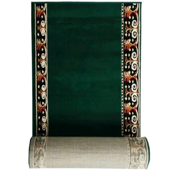 Karpet Masjid Dynasty Tebal 12mm Rollan 6m / Karpet Sajadah - Hijau Polos