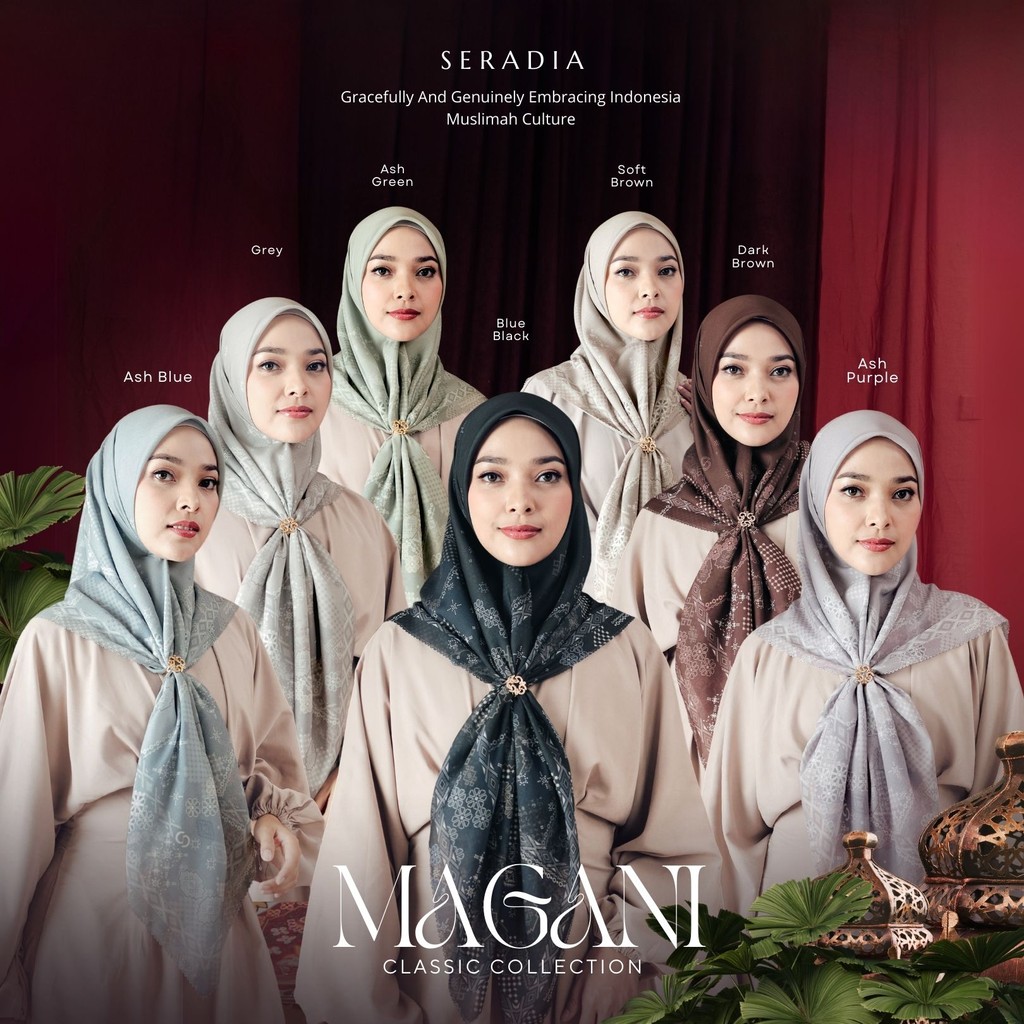 Seradia Hijab - Segi Empat Motif Magani - Classic Collection