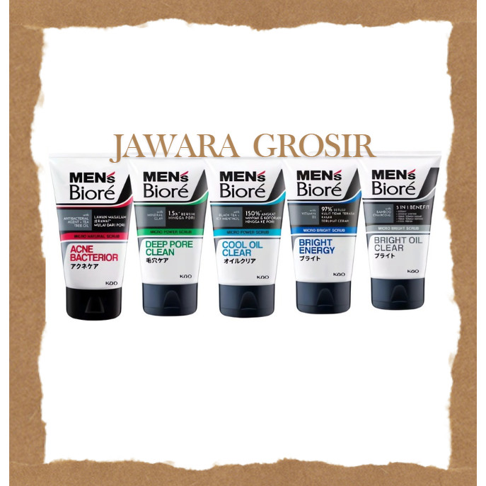 Biore Mens Sabun Cuci Muka / Pembersih Muka 100gr Original