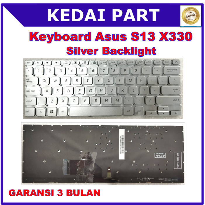Keyboard Asus Vivobook S13 X330 S333 S333E S333EA S333F S333FA S333J S333JA S333JP S333JQ Silver Bac