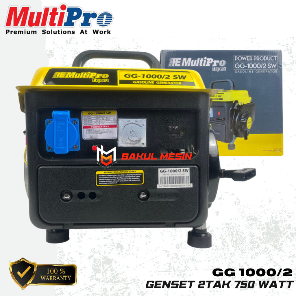 mesin genset 2tak Gg1000 multipro GG 1000 generator set 750 watt