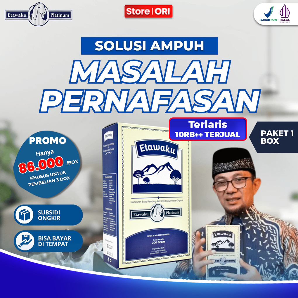 

[] Etawaku Platinum - Susu Kambing Etawa Bubuk Murni Untuk Gangguan Pernapasan Asma dan Paru - Paru Official Store 1 Box