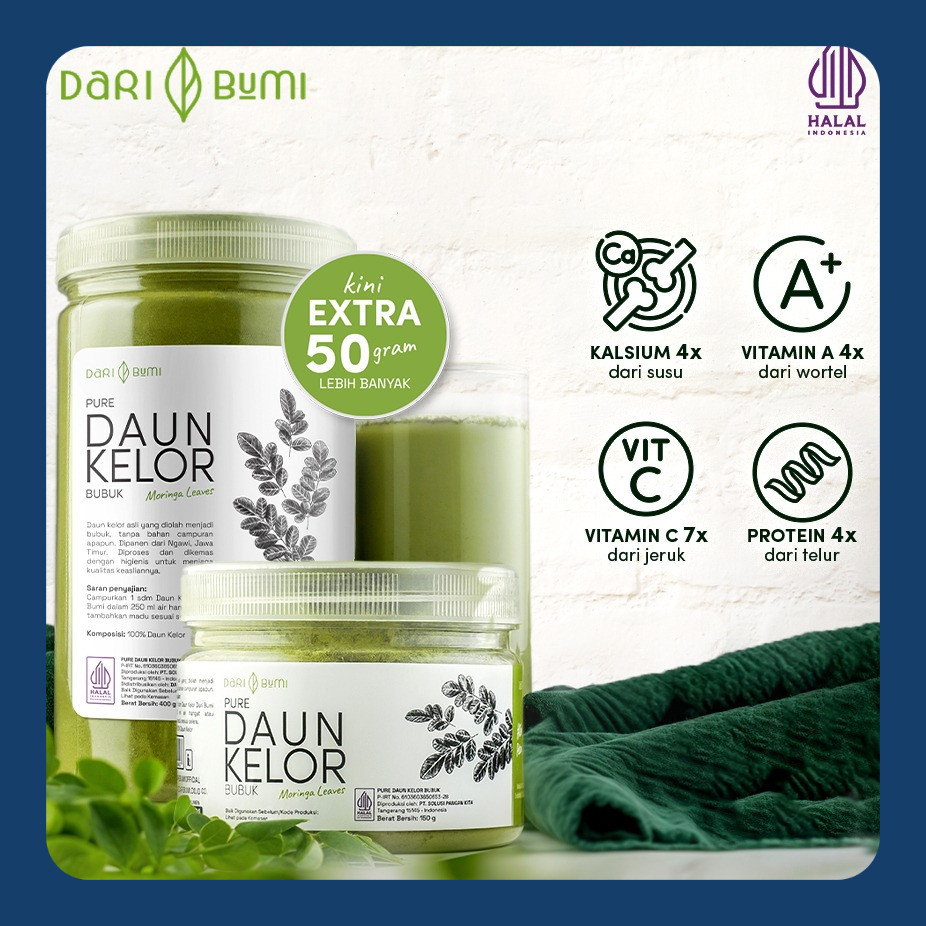 

Dari Bumi Daun Kelor Moringa Bubuk Premium Pure Organic