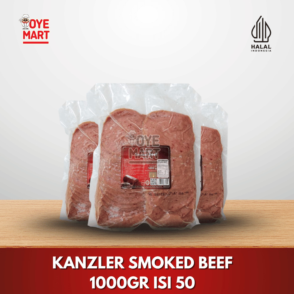 

KANZLER SMOKED BEEF 1KG ISI 50 DAGING SAPI ASAP HARGA PROMO MURAH