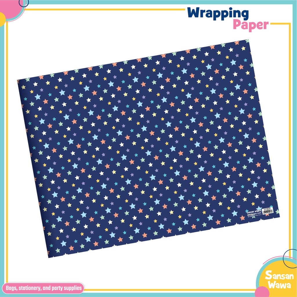 

Sansan Wawa Kertas Kado - Motif Bintang 5 pcs / Motif