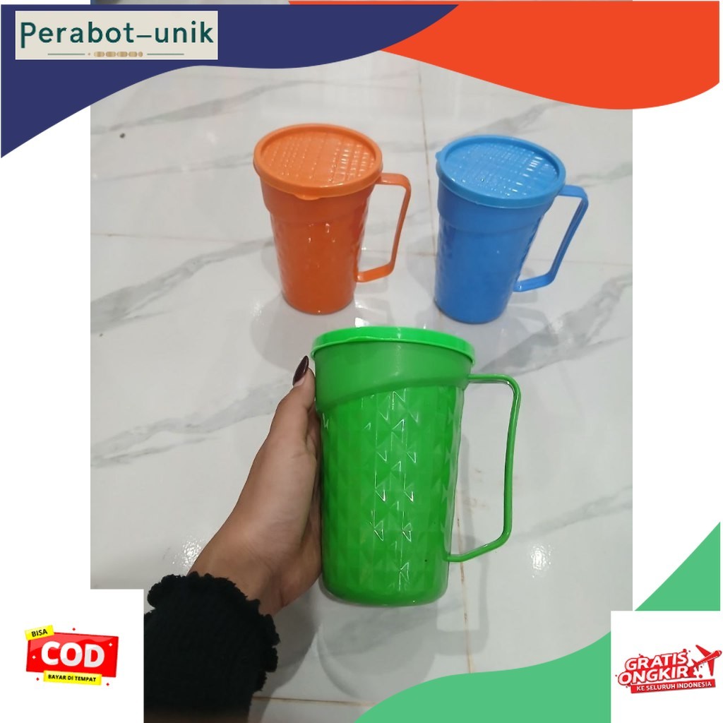 Affars88 > GELAS MUG TUTUP JUMBO UKURAN 1000ML PLASTIK