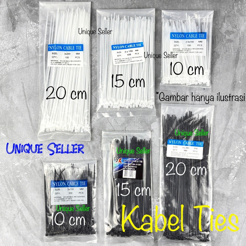 

Kabel Ties 10cm 15cm 20cm isi 100 / Kabel Ties Tis 10 15 20 cm isi 100 / Cable Ties Kabel Tis Ties 10 cm 15 cm 20 cm 10cm 15cm 20cm Hitam Putih / Kabel Ties 2.5 x 100 mm 2.5 x 150 mm 2.5 x 200 mm