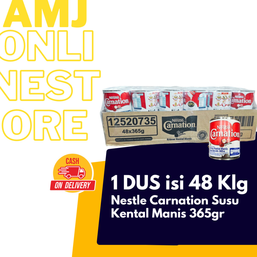 

Susu Kental Manis Carnation 1 Dus 48pcs x 365gr