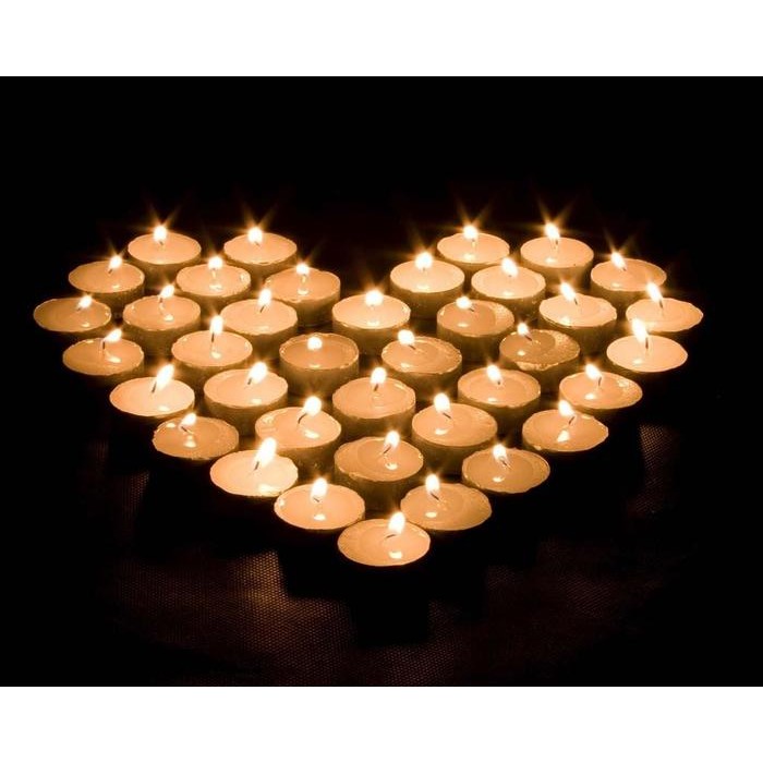 READY Tealight Candle Lilin Tea Light Aluminium u tungku aromaterapi therapy - Putih