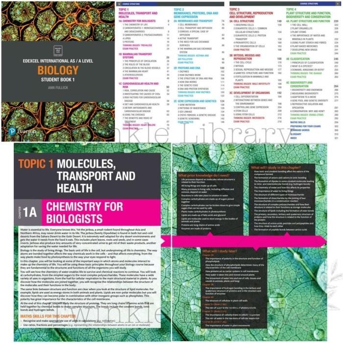 EDEXCEL International A / AS Level Biology / Chemistry / Physics 1 2 Student Book | FiIe Buku Biolog