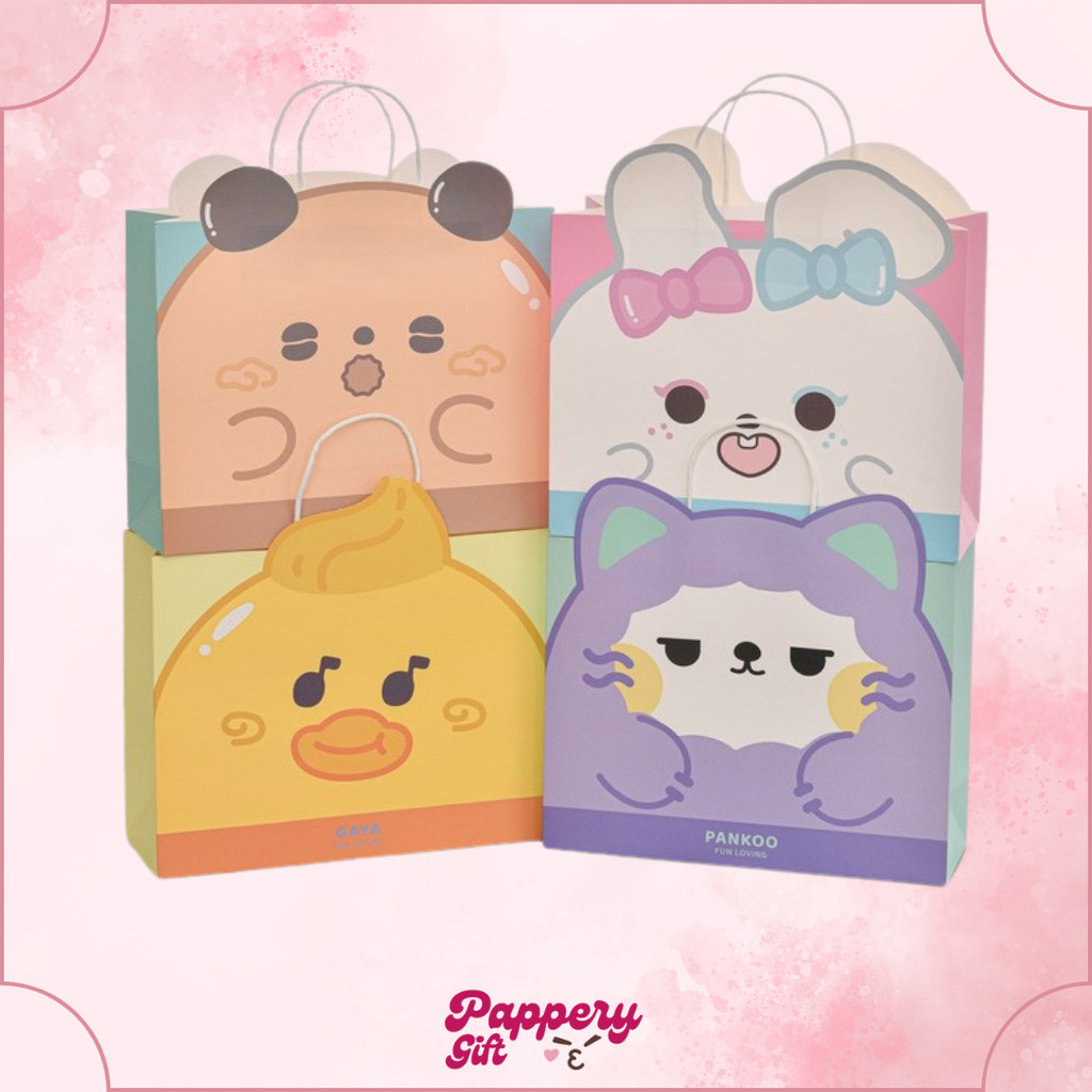 

Paperbag Kertas Karakter Duck Rabbit Lucu / Paperbag Premium Hadiah Totebag Kertas - SE0637