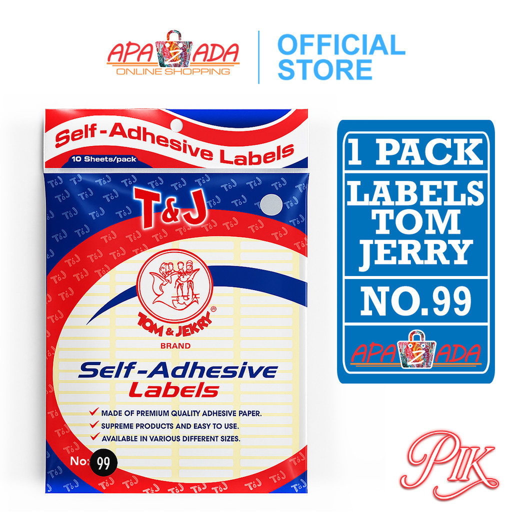 

Label Stiker Tom & Jerry No.99 [2 Pack - 20 Sheets] / Label Tempel Serbaguna / Self Adhesive