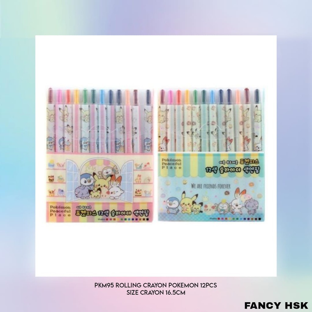 

KOREA ROLLING CRAYON POKEMON 12PCS PKM95