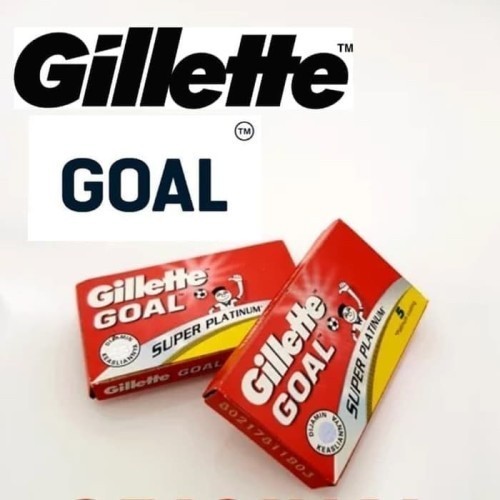 Gillette Goal Merah Original 5pcs Ber Hologram ASLI / Silet Goal / Gilette 1 Kotak isi 5 pcs (1kotak