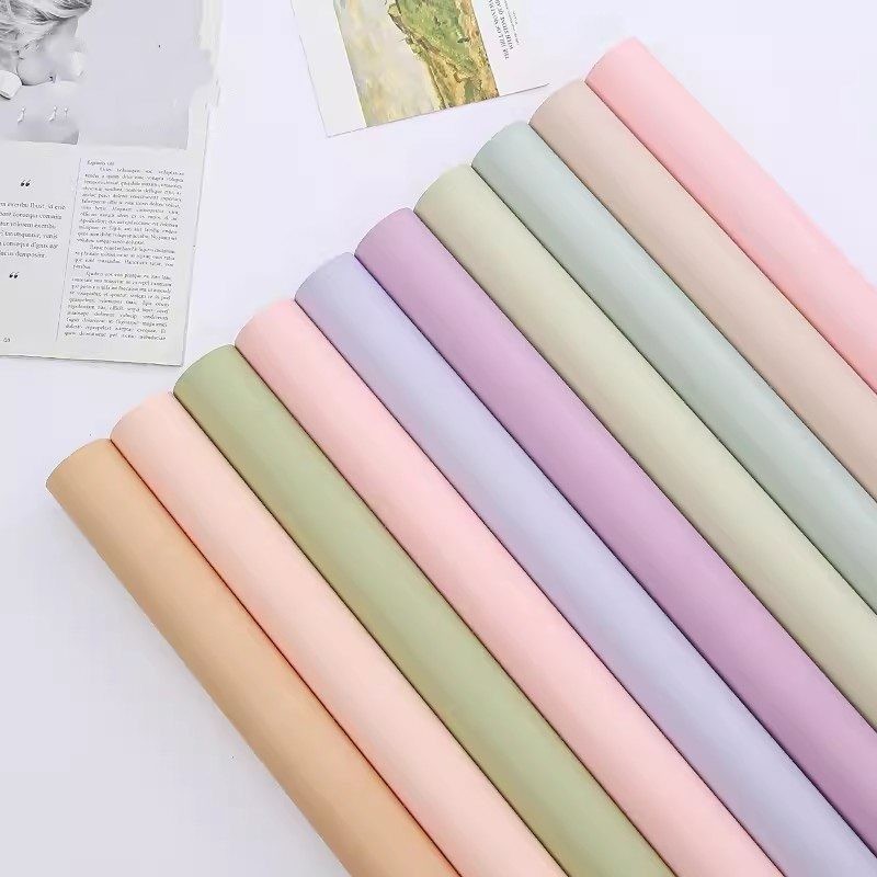 

PROMO!20 Lembar Solid Flower Wrapping Paper Kertas Buket Tidak Tembus Pandang Satu Warna Cellophane MatteREADY