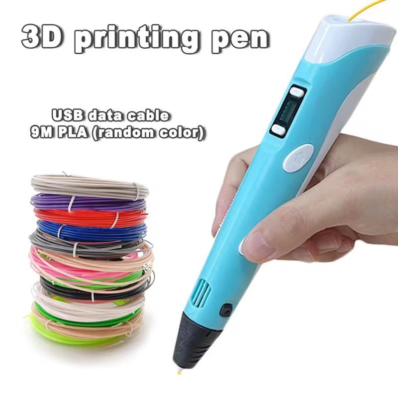 

Electronic 3D Printing Pen with 9M PLA Consumables High-Temperature 3D Graffiti Tool Intelligent Toy Birthday Gift