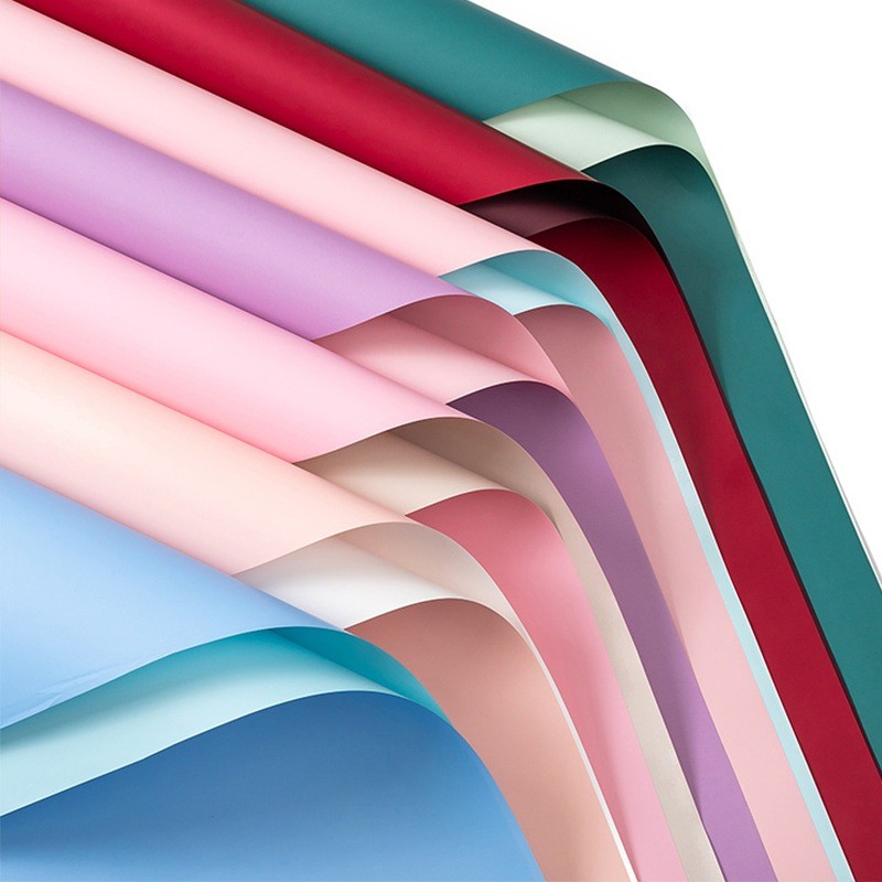 

(5 LEMBAR) Kertas Buket Bunga Dua Warna PREMIUM Flower Wrapping Bi Color Cellophane Waterproof/Tahan Air