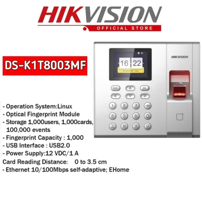 

Paket Access Door Lock Fingerprint Hikvision DS-K1T8003MF - MESIN SAJASale