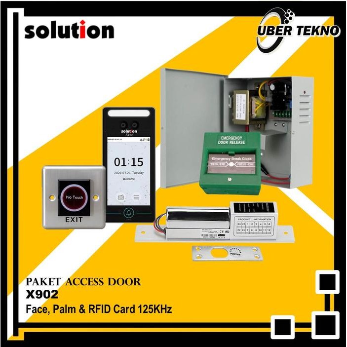 

Paket Access Control Face Recognition Solution X902 - Pintu Kaca