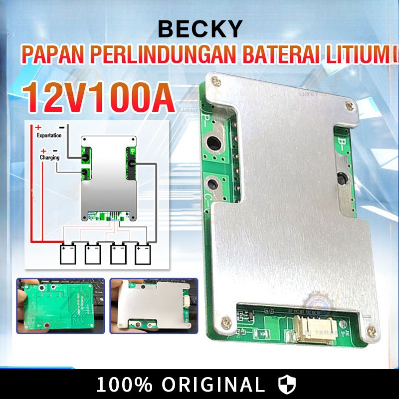 BECKY BMS 4S 100A 12V Lifepo4 3.2V Common Port BMS 100A BMS100A