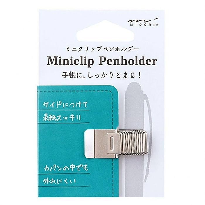 

Midori Mini Clip Pen Holder - jepitan pen / pencil - SILVER